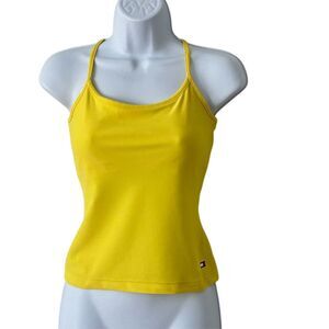 Tommy Hilfiger Women's Yellow Spaghetti Strap Tank Top Size M